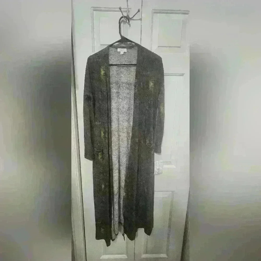 Lularoe Simply Comfortable Sarah Long Cardigan Tribal Aztec Print Linen NWT